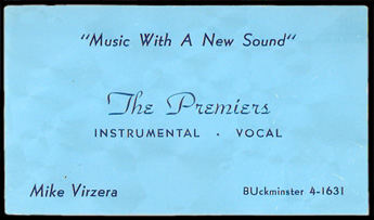 Premiers Mike Virzera business card
