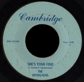 Renegades Cambridge 45 She's Your Find