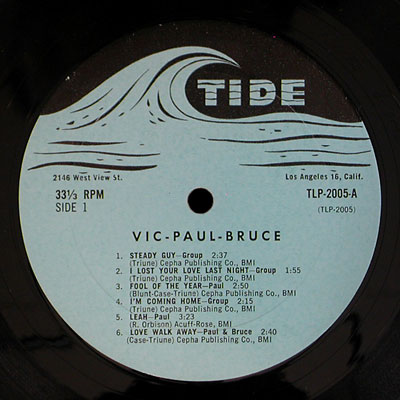 Vic - Paul - Bruce Tide LP side A