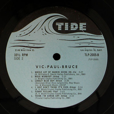 Vic - Paul - Bruce Tide LP side B