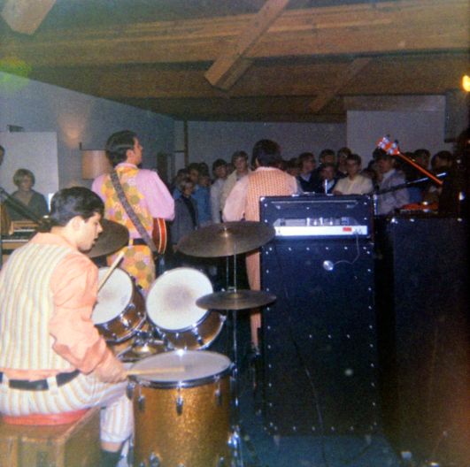 from left: Steve Nephew on drums, Rich Burman guitar, Hadji