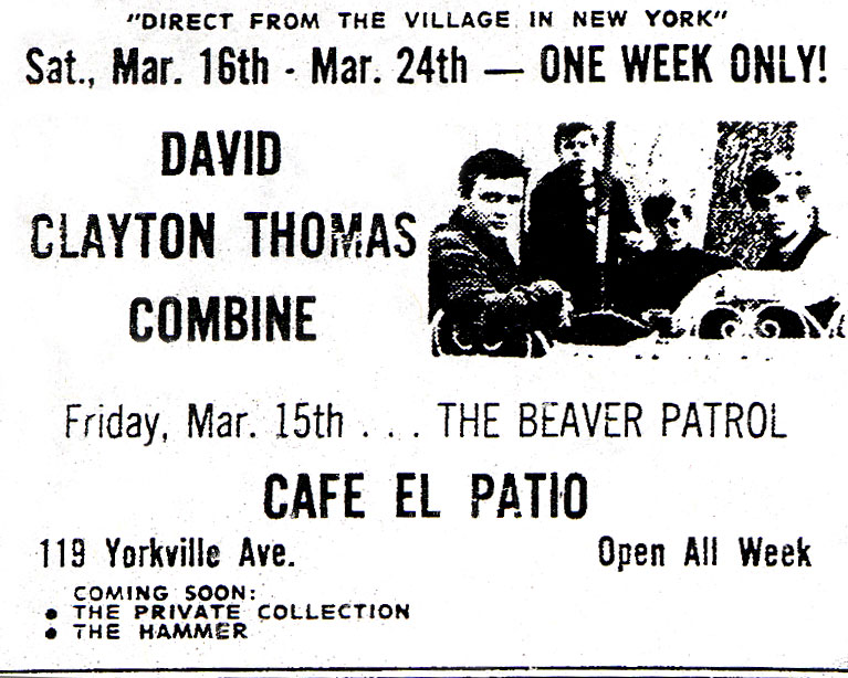 David Clayton Thomas Combine at Cafe El Patio