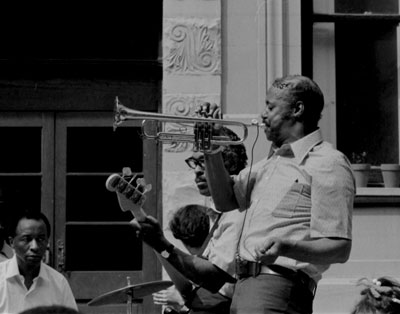  Jimmy Nottingham on trumpet in Harlem, late 1960's