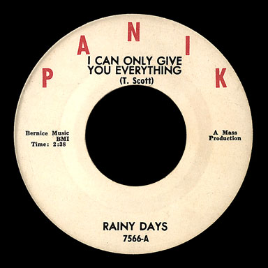 Rainy Days Panik 45 I Can Only Give You Everything