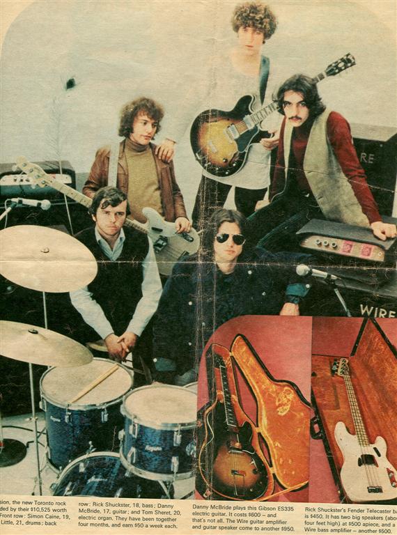 Transfusion, clockwise from top: Danny McBride (with Gibson ES335), Tom Sheret, Pat Little, Simon Caine and Rick Shuckster.