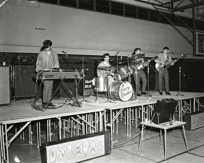 Glory Rhodes photo: Sal Serio, Ronnie Tallent, Frank Spencer and John Laviolette. Photo by Dalton Masson at Rummel High School and sent to me by Jerry Lenfant.