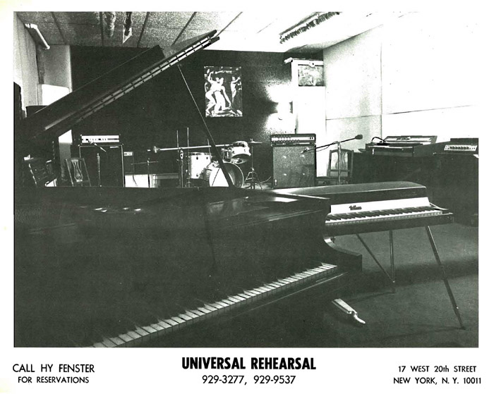 Universal Rehearsal and Recording, 17 West 20th St, NY