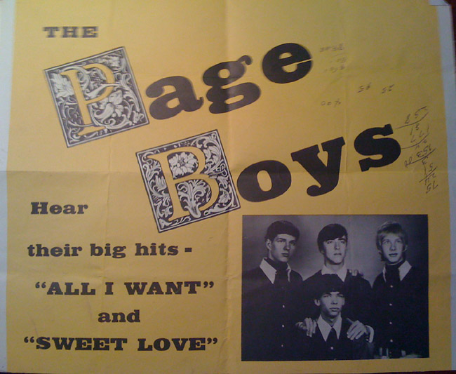  Page Boys poster, courtesy of Tom McCarty