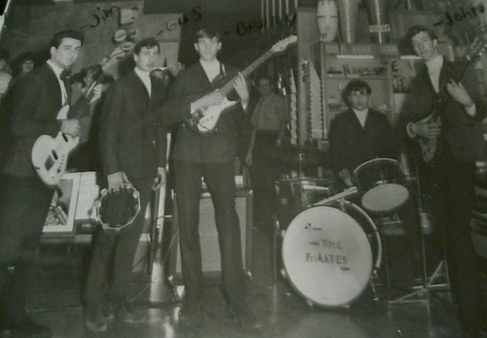 The Primates at the Astoria Music Store from left: Jim Hartofilis, Gus Kaselis, Barry Bozzone, Joe Ferdinando and John Demetrious
