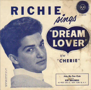 Richie Sings Dream Lover KIP Records sleeve