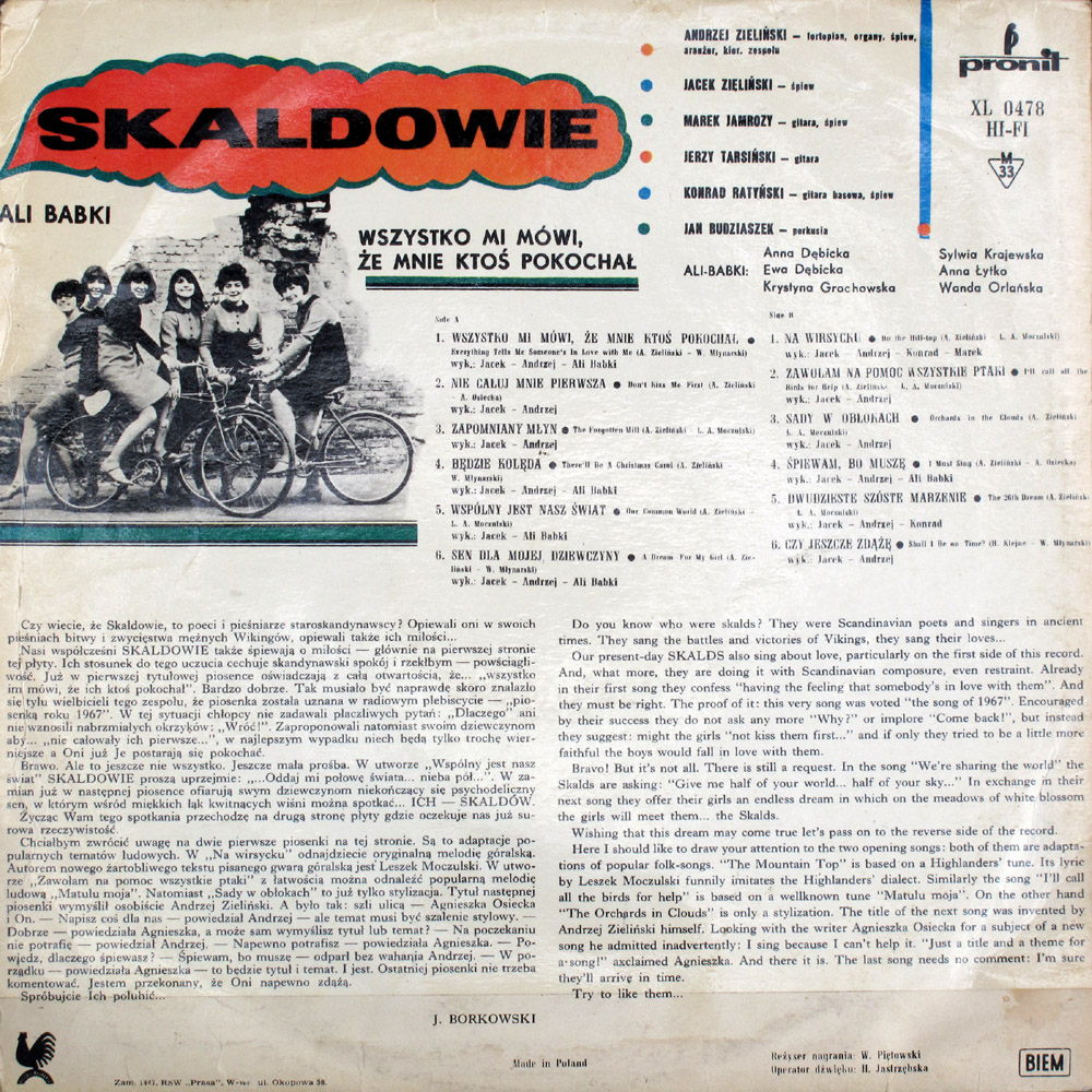 Skaldowie Pronit LP Back