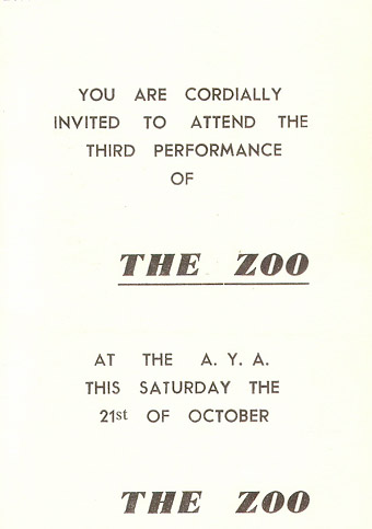 The Zoo invitation