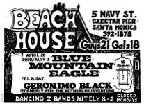 at the Beach House in Santa Monica, May 1970