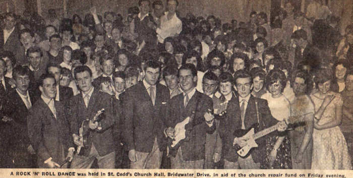 A clip from the local paper, gig at St Cedds in May 1961