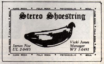 Stereo Shoestring business card
