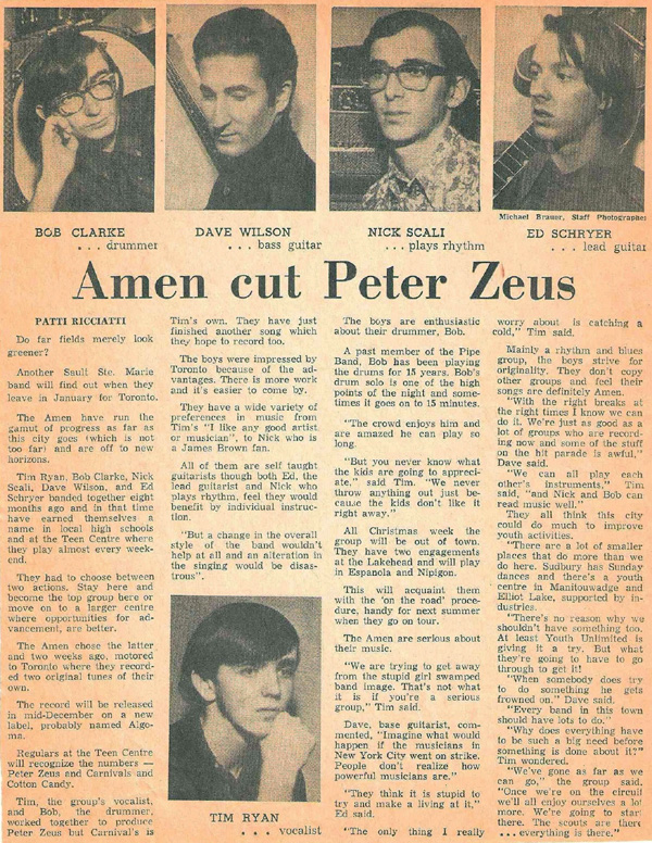 The Amen cut Peter Zeus