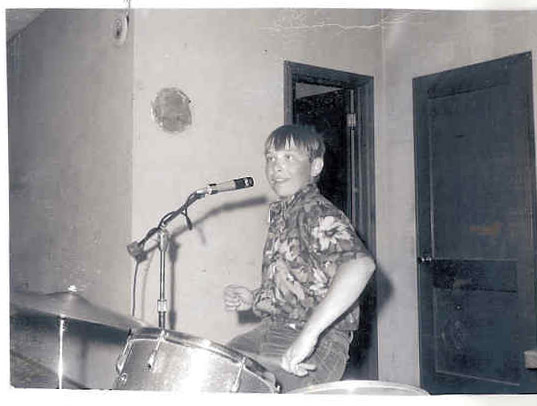 Bob Burns on drums