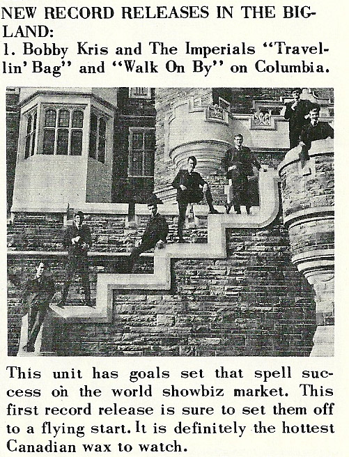 Bobby Kris & the Imperials reviewed in RPM, November 15, 1965