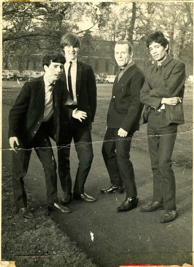 Kenny Slade lineup, 1964. From left to right: Rex Brayley, Roger Sidey, Kenny Slade and Brian Brayley