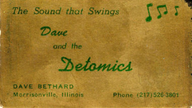 Dave & the Detomics band card