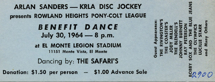 El Monte Legion Stadium Benefit Dance ticket