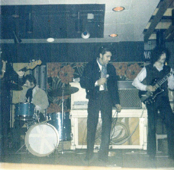 The original Powerhouse in 1968/1969 from left: Steve Hargreaves (obscured, on bass), Peter Abbot, Frankie Reid and Mick Liber