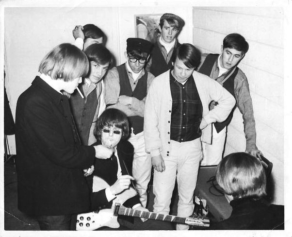 The Byrds and the Mustangs backstage
