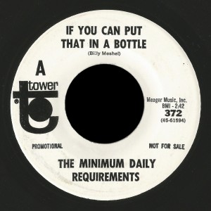 Minimum Daily Requirements Tower 45 If You Can Put That In A Bottle