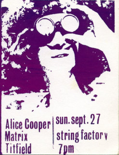 Alice Cooper Matrix Titfield String Factory Richmond 1970