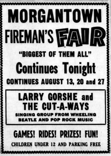 Larry Gorshe & the Cut-a-Ways, the Pottstown Mercury, August 6, 1966