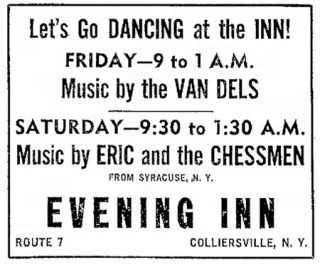 Eric and the Chessmen at the Evening Inn, Colliersville, June, 1965
