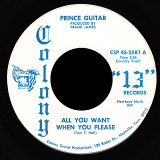 Prince Guitar Colony 13 45 All You Want When You Please