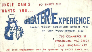 Greater Experience card for Uncle Sam's