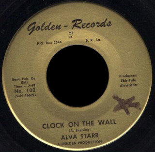 Alva Starr Golden 45 Clock on the Wall