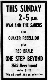 Ivan & the Sabres, the Quaker Rebellion, and Red Brale at One Step Beyond, Feb. 24, 1968