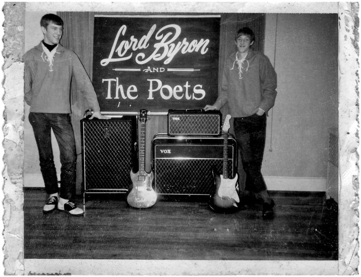 Jim Lacefield and Ed Balog of Lord Byron and the Poets with Vox amps
