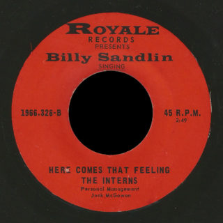 Billy Sandlin and the Interns Royale 45 Here Comes That Feeling