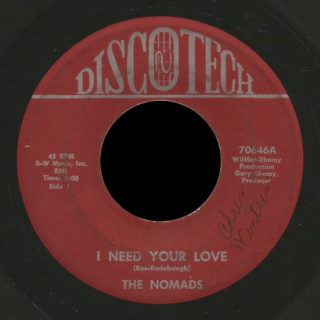 Nomads Discotech 45 I Need Your Love