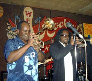 Little Buck's horn section at Ponderosa Stomp