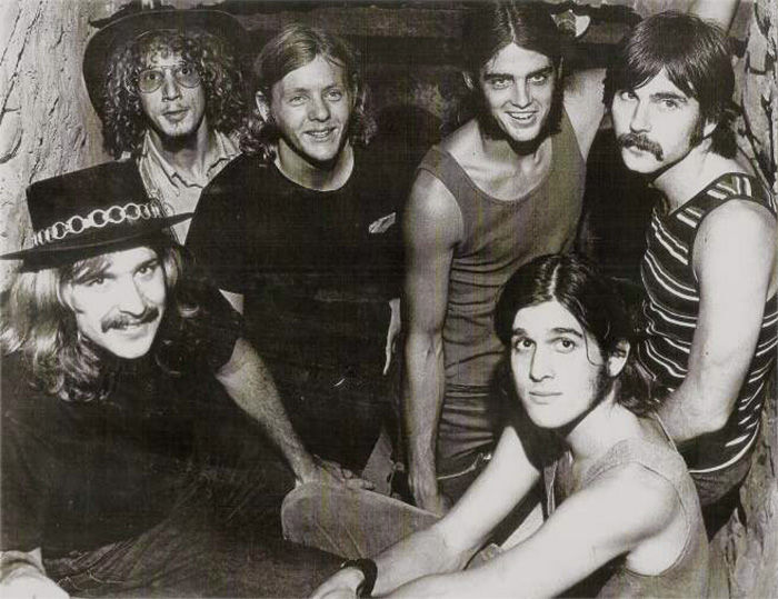 Love's Alchemy, clockwise from lower left: Damon Hyde, Rick Dannely, Nelson Bogart, Myron Grant, Ray Love and Rob Martens