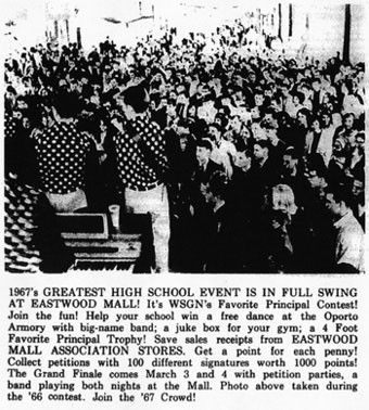 The Hard Times at WSGN event, Eastwood Mall, 1967