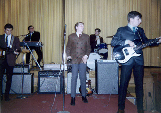 Jerry, Joe, George, Freddie, Joe onstage at a WMCA "Good Guy" show