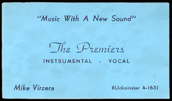Premiers Mike Virzera business card