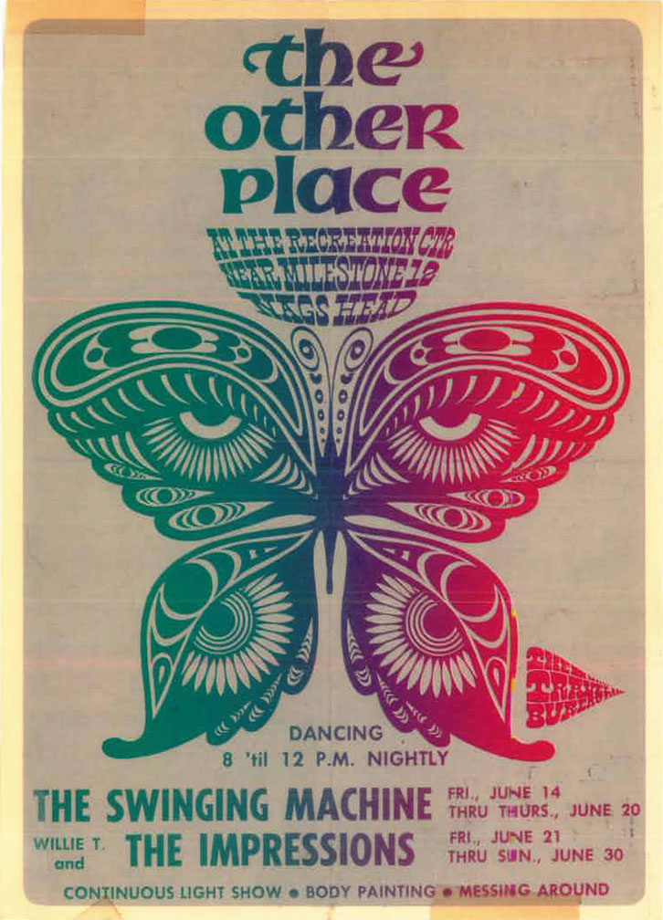 Poster for The Swinging Machine and Willie T. & the Impressions at The Other Place