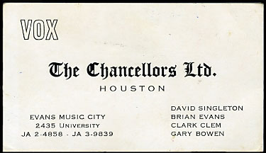 The Chancellors Ltd. business card