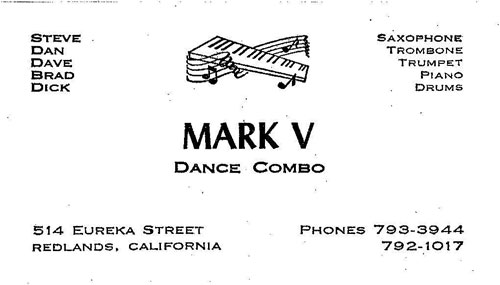 Mark V Dance Combo business card