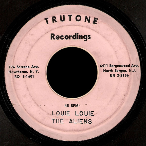 The Aliens Trutone 45 Louie Louie