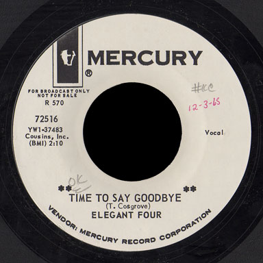 Elegant Four Mercury 45 Time to Say Goodbye