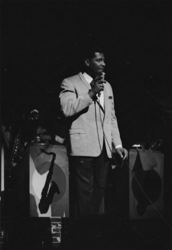 Unknown singer or emcee at the Apollo, March 1963