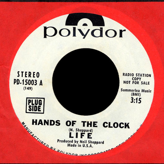 Life Polydor 45 Hands of the Clock, U.S. release